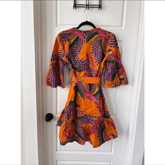 FARM Rio Colorful Orange Mini Dress - Picture 4 of 6